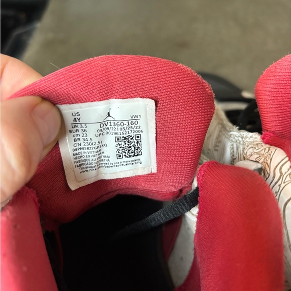 Nike Air Jordan Dub Zero Varsity Red 2022 Super school Size 4 Youth / 5.5 Women - Picture 12 of 14